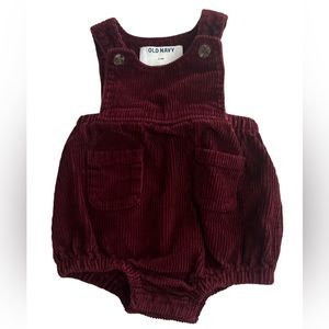 3/$15 Old Navy burgundy Corduroy romper 3-6 months
